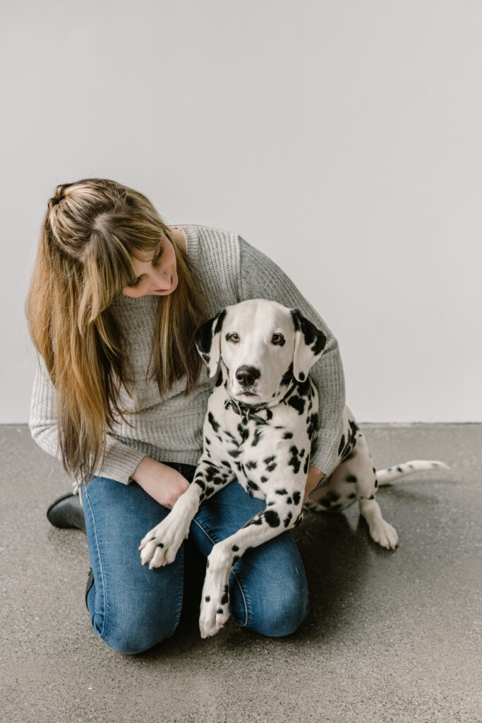 Seanna with her Dalmatian, Nox
